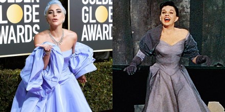 Lady Gaga incantevole ai Golden Globe: il suo abito ricorda Judy Garland